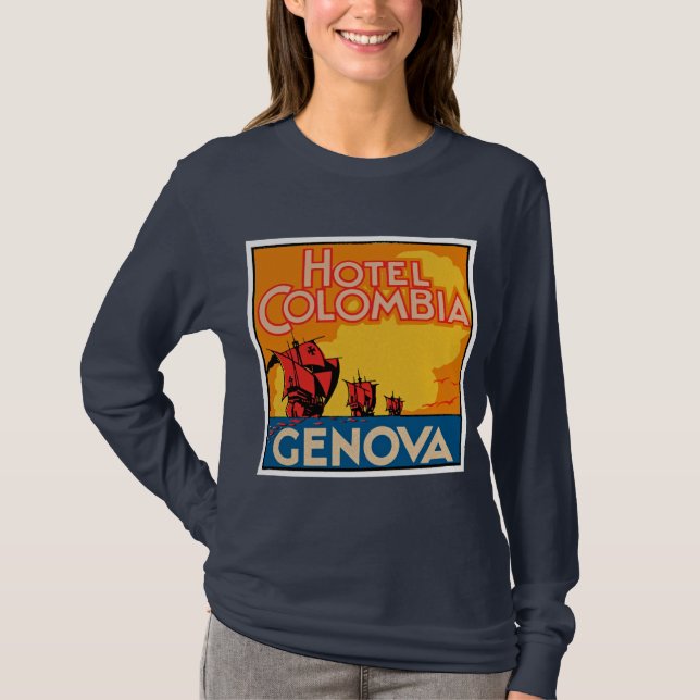 T-shirt Hotel Colombia Genova (Devant)