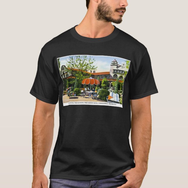 T-shirt Hôtel de Fred Harvey, Albuqurque, Nouveau Mexique (Devant)