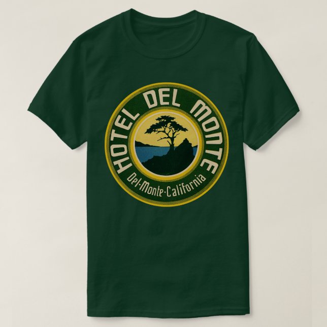 T-shirt Hôtel Del Monte California Étiquette bagage (Design devant)