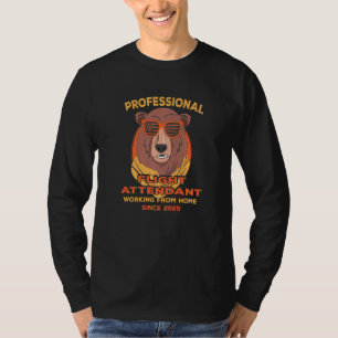 T-shirt Hôtesse de l'air travaillant depuis la maison Papa