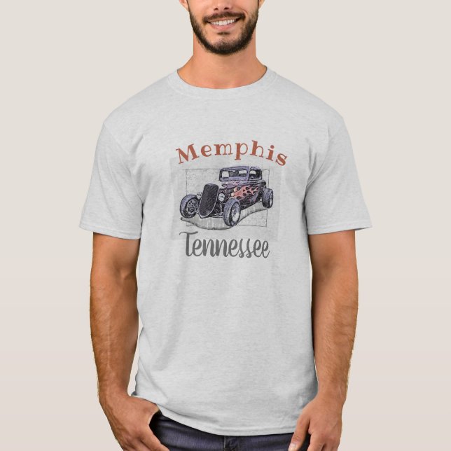 T-shirt Hotrod Vintage "Memphis Tennessee" (Devant)