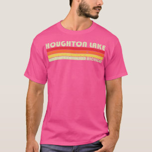 T-shirt HOUGHTON LAKE MICHIGAN Funny Fishing Camping Summe