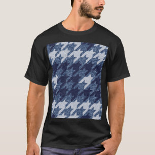 T-shirt Houndstooth Tartan Jeans Design Arrière - plan