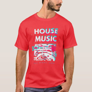 T-shirt House Music All Night Glitch Optical IllusionEDM R