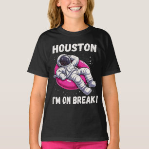 T-shirt Houston, I'm on Break - L'astronaute relaxant