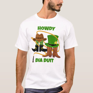 T-shirt HOWDDY DIA DUIT Cowboy Jour de la Saint Patrick