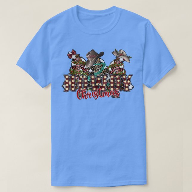 T-shirt Howdy Christmas, Howdy Western Cowboy Christmas Tr (Design devant)