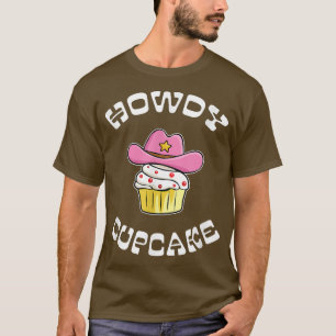 T-shirt Howdy Cupcake Cute Pink Country Cowgirl Cupcake Ba