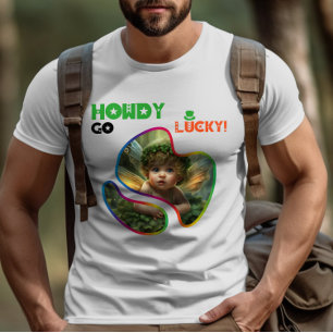 T-shirt Howdy Go Lucky ! - Bal Shamrock chatoyant
