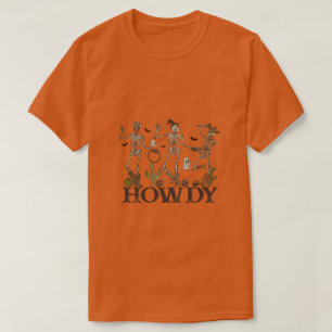T-shirt Howdy Halloween Skeletons