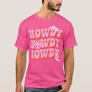 T-shirt Howdy Southern Western Girl Country Rodeo Rose Cow