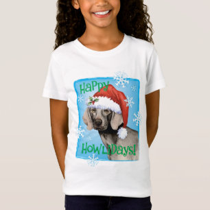 T-Shirt Howlidays heureux Weimaraner