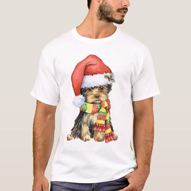 T-shirt Howlidays heureux Yorkie (Devant)