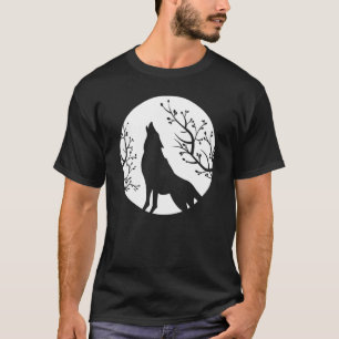 T-shirt Howling At The Moon Wolves Goth Gothic Wolf 2