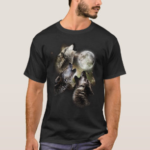 T-shirt Howling At The Moon Wolves Wolf Animal