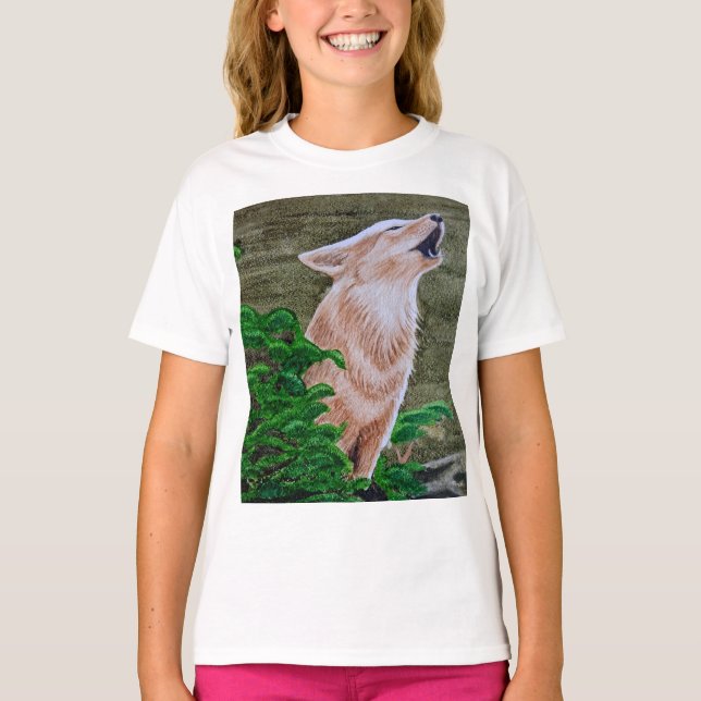T-shirt Howling Coyote (Devant)