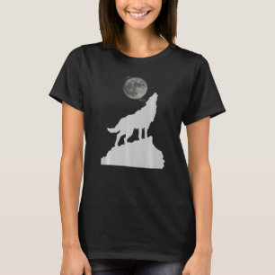 T-shirt Howling Loups tribaux Animaux Lune Nuits Hommes Fe