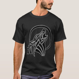 T-shirt Howling Wolf moderne