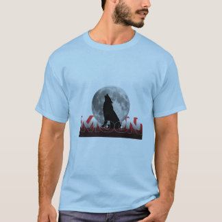 T-shirt Howling Wolf Silhouette with Full Moon Graphic T-S