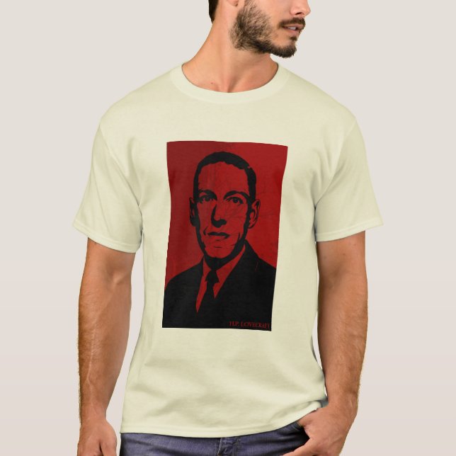 T-shirt HP Lovecraft - rouge (Devant)