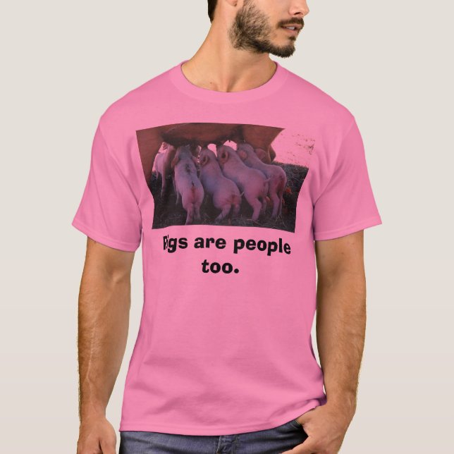 T-shirt hp_scanDS_512101758204, porcs sont les gens aussi (Devant)