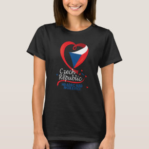 T-shirt Hradec Et Moravici République Tchèque Drapeau Card