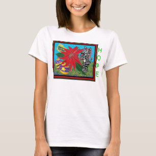T-shirt HRB - Espoir de Pointsettia de zèbre adapté