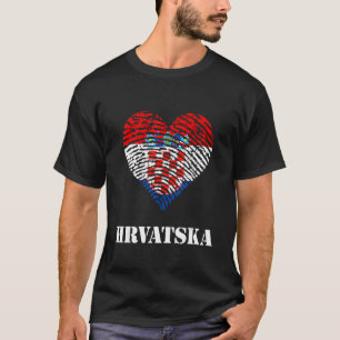 T-shirt Hrvatska Croatie Coeur C'est les racines croates C