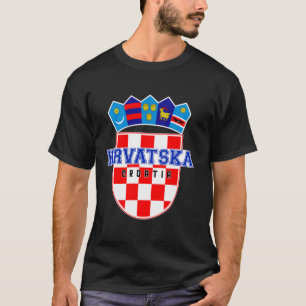 T-shirt Hrvatska, Croatie, Hrvatska zastava, Partie croate