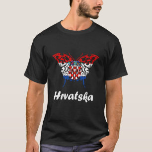 T-shirt Hrvatska Pride croate papillon Croatie croate