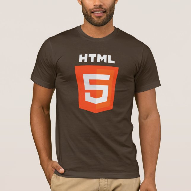 T-shirt HTML5 (brun) (Devant)