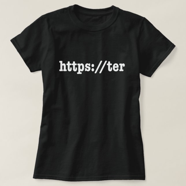 T-shirt https://ter / code html (Design devant)