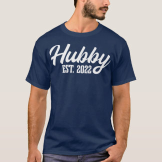 T-shirt Hubby Est 2022 Se Marier Mari Mari