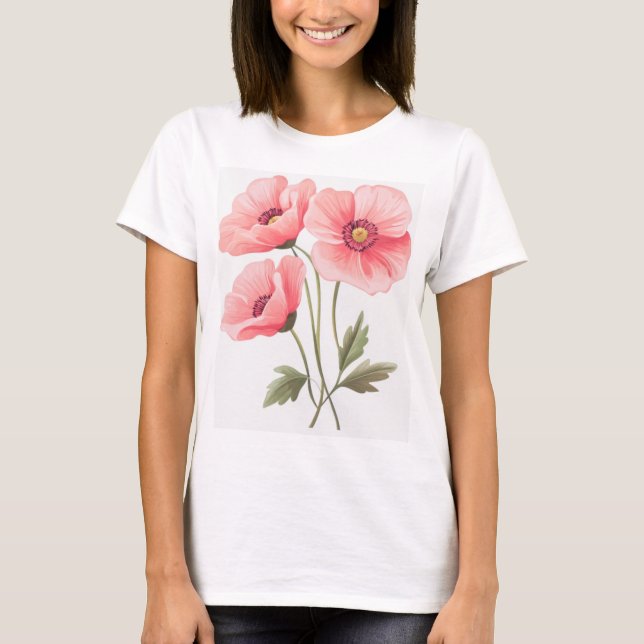 T - Shirt hübsch Blume (Vorderseite)