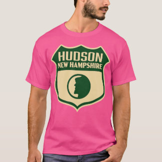 T-shirt Hudson New Hampshire Retro Shield Vert