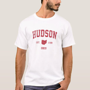 T-shirt Hudson Ohio OH Sport Vintage Design Rouge