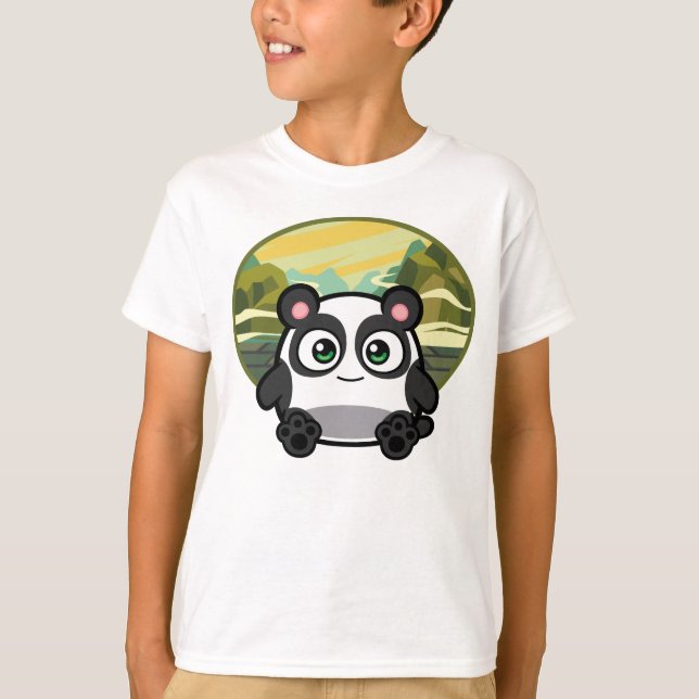 T-shirt Huez comme habillement de panda (Devant)
