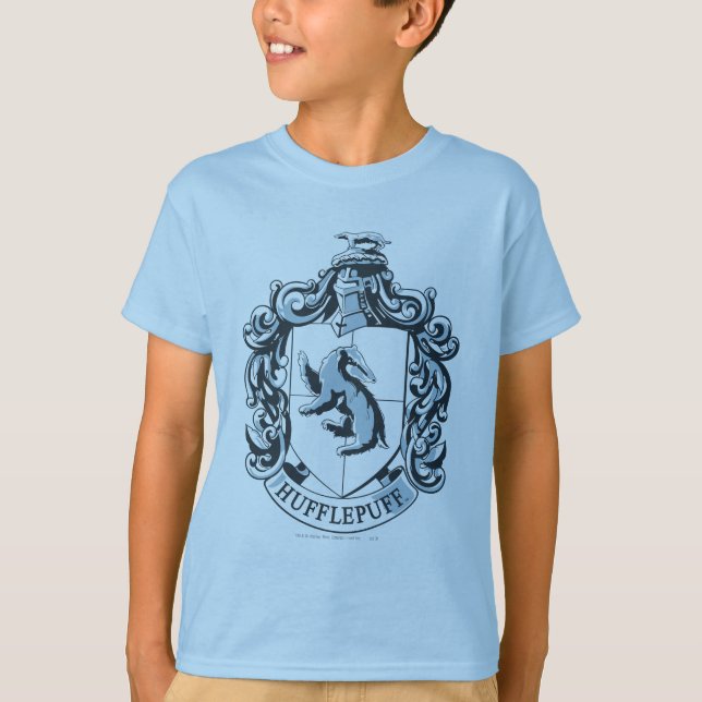 T-shirt Hufflepuff Crest Blue (Devant)