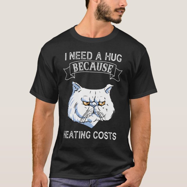 T-shirt Hug Chat Hug Chauffage Bills (Devant)