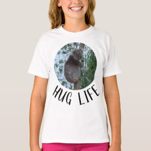T-shirt Hug Life Cute Funny Koala dans un arbre