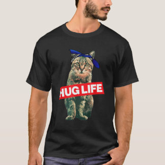 T-shirt Hug Life Kitty Chat Thug Gangsta Kitty Chat