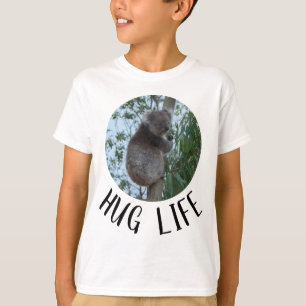 T-shirt Hug Life mignonne Funny Koala dans un arbre