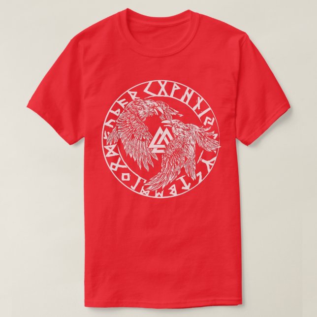 T-shirt Huginn Et Muninn Hugin Et Munin Odins Ravens (Design devant)