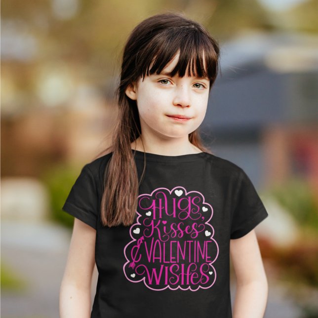 T-Shirt Hugs, baisers et Voeux de Saint Valentin, Coeurs,  (Créateur téléchargé)