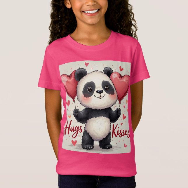 T-Shirt Hugs & Kisses - Filles (Devant)