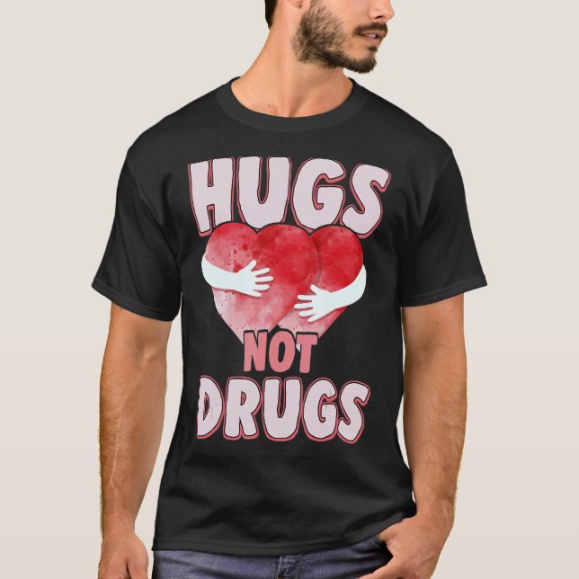 T-shirt Hugues Pas Drogues Antidrogues Dites Non Aux Drogu (Devant)