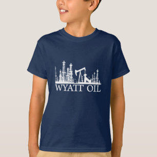 T-shirt Huile de Wyatt/logo blanc