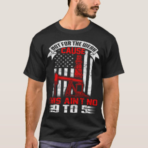 T-shirt Huile Drapeau Travailleur de champ de pétrole non 