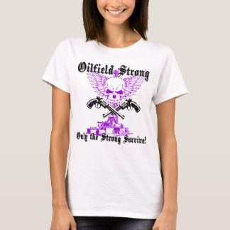 T-shirt Huile forte avec ailes et pistolets en violet