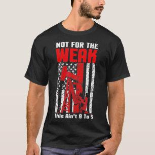 T-shirt Huile plate US Drapeau Industrie oléoduc Conceptio